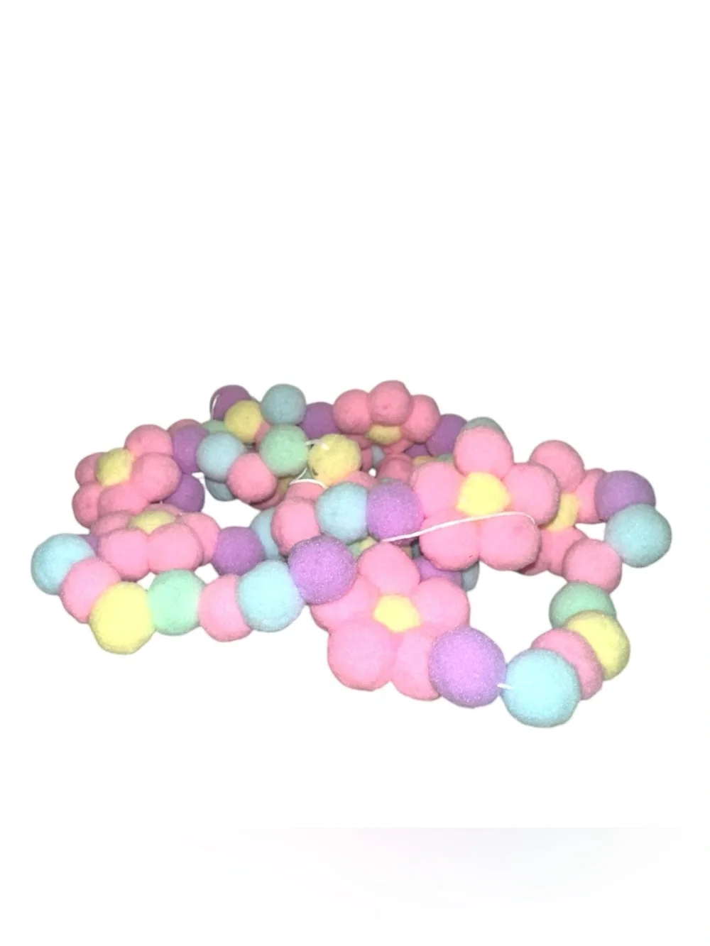 Pastel Pom Pom Flower Garland